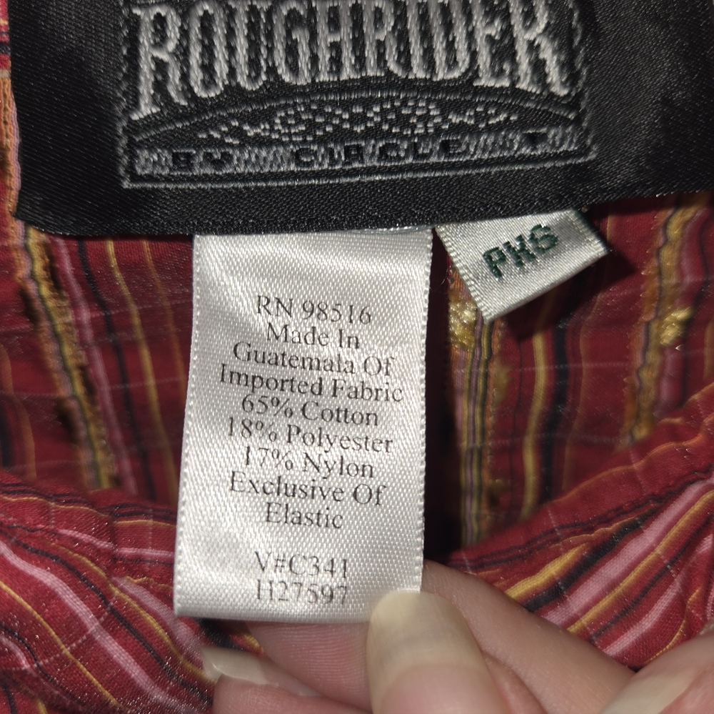 Vintage Y2K Maximalist Women's Roughrider By Circle T 3/4 Sleeve Button Up Top - Picture 7 of 10